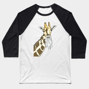 Giraffe with beard Baseball T-Shirt